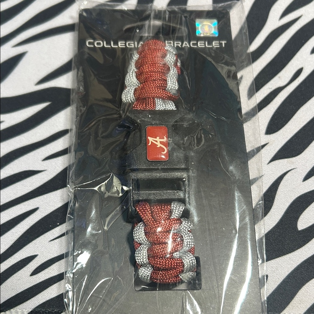 Collegiate Bracelet in Red and Gray
